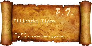 Pilinszki Timon névjegykártya
